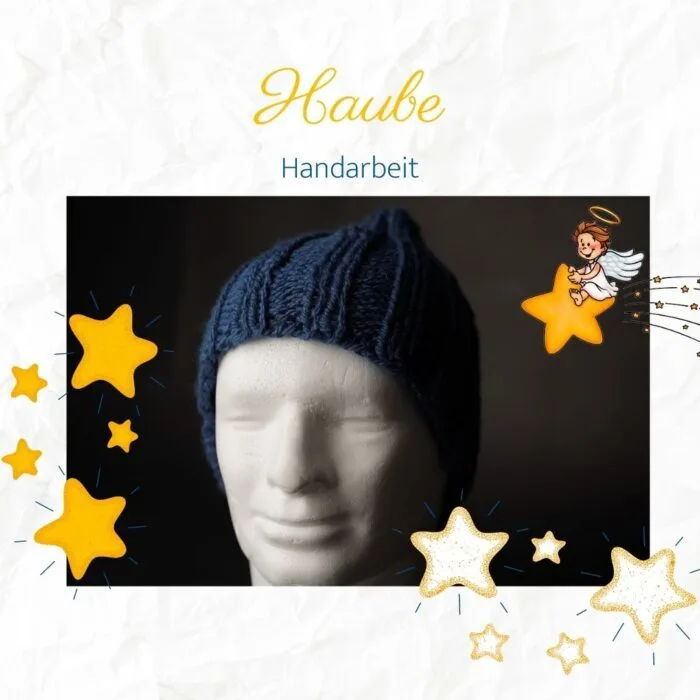 Haube in Blau