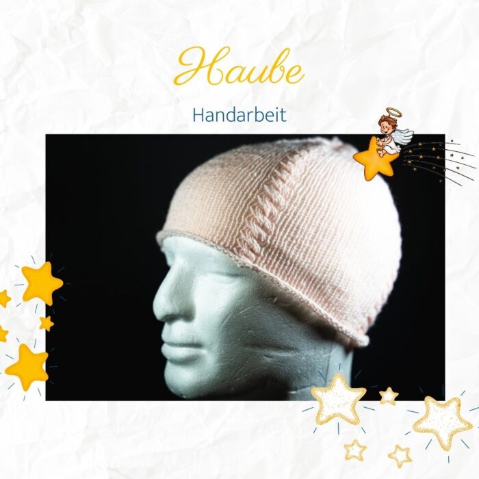 Haube in Rosa mit Zopfmuster