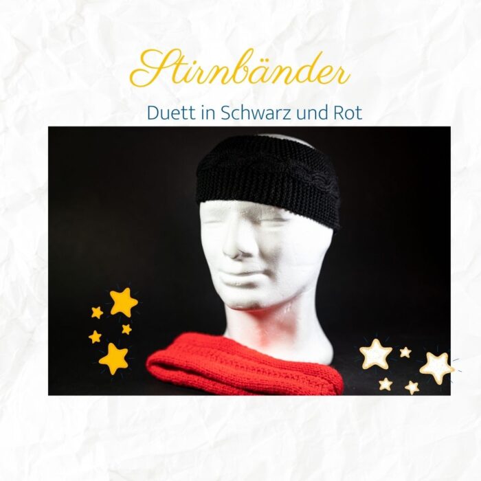 Stirnbänder in Schwarz und Rot