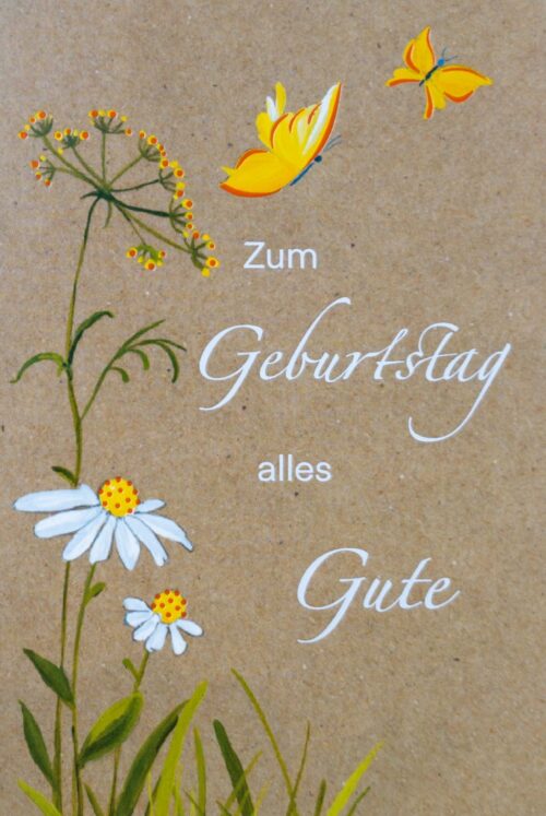 Wiesenblumen und Schmetterlinge