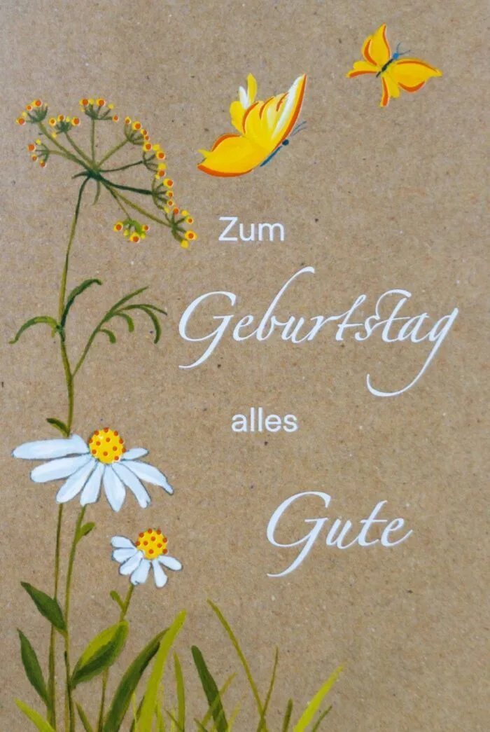 Wiesenblumen und Schmetterlinge