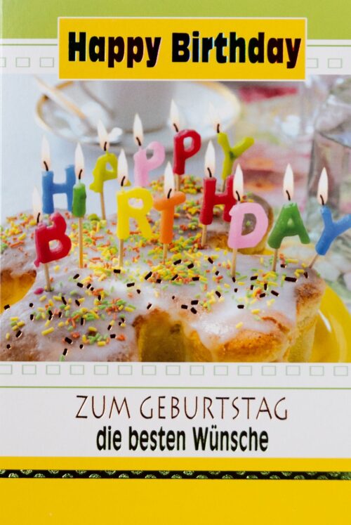 Bunte Geburtstagstorte