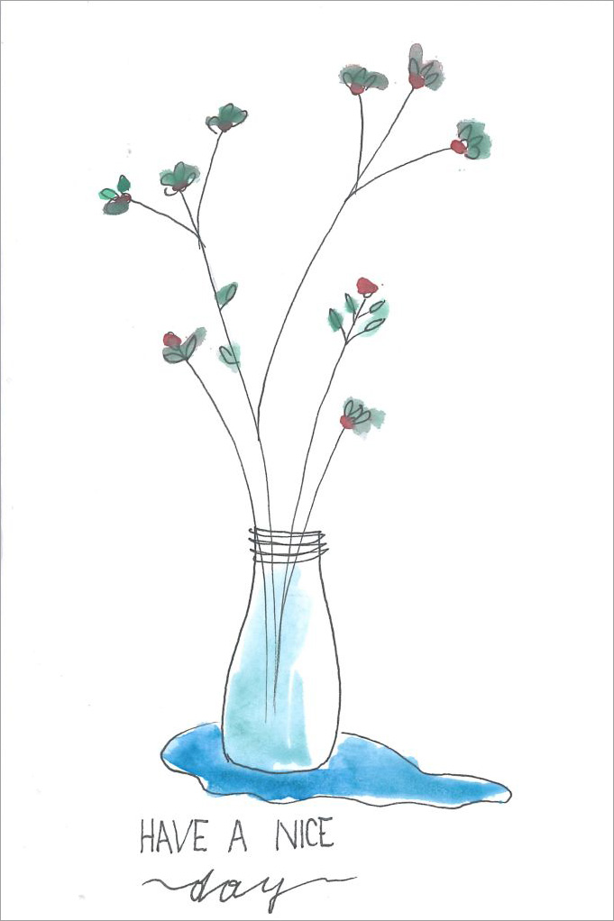 Feiner Blumenstrauß im Glas