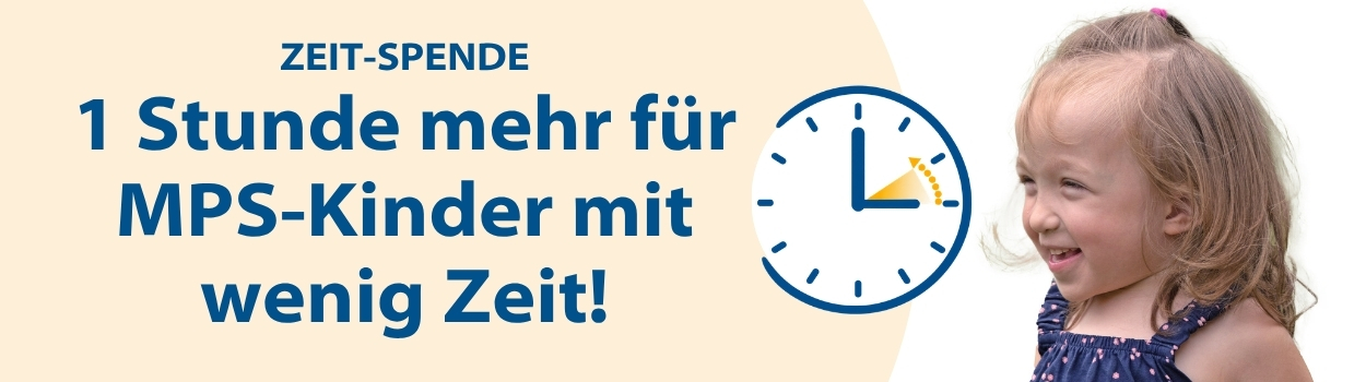 Website-Header (1250 x 350 px)(31) Deine Zeit-Spende. 1 Stunde mehr für MPS-Kinder mit wenig Zeit. Lachendes MPS-Mädchen | MPS Austria